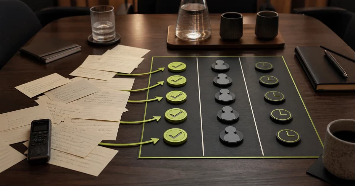 Convert Meeting Notes Into Decisions, Owners, and Deadlines